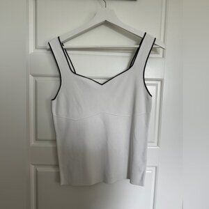 Endless Rose White Top with Black Trim